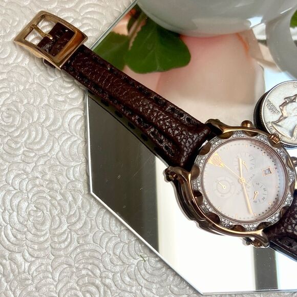 BCBGMaxAzaria Crystal Accented Rose Gold-tone Stainless Steel Chronograph Watch - Picture 10 of 16